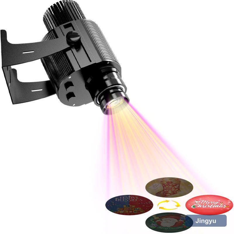 YF-G4-30 Multi-picture Logo Projector 4 Logos Switch Advertising Projection Lamp Black Color with Remote Control Gobo Projectors