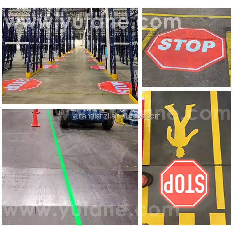 High Power Industrial Sensor Projection Light Overhead Crane Crane Safety Warning logo Workshop Forklift Gobo Projector