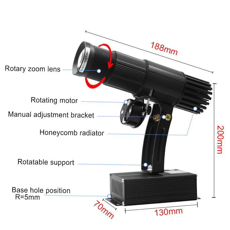 High-definition Lens Cheap 15w Indoor Warning Gobo Projector