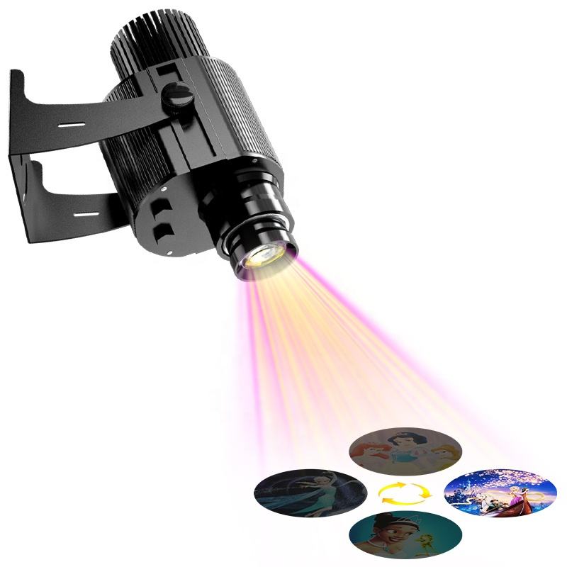 80W-100W Customized 4 Images Flashing Gobo Light Rotary Slide Images logo Projector for Christmas Decoration