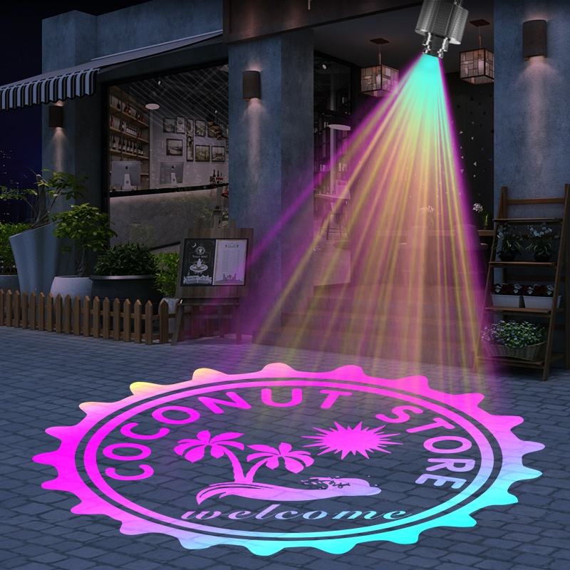 Dynamic Color Changing Light Indoor Wall Decoration Wedding Light logo Gobo Projector Outdoor Waterproof Advertising Light