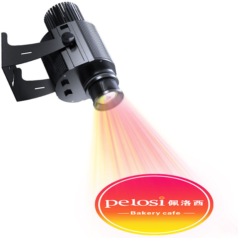 100W Customized Gobo Store logo Trademark Waterproof Gobo Projector Outdoor Rotating Advertising logo Projector