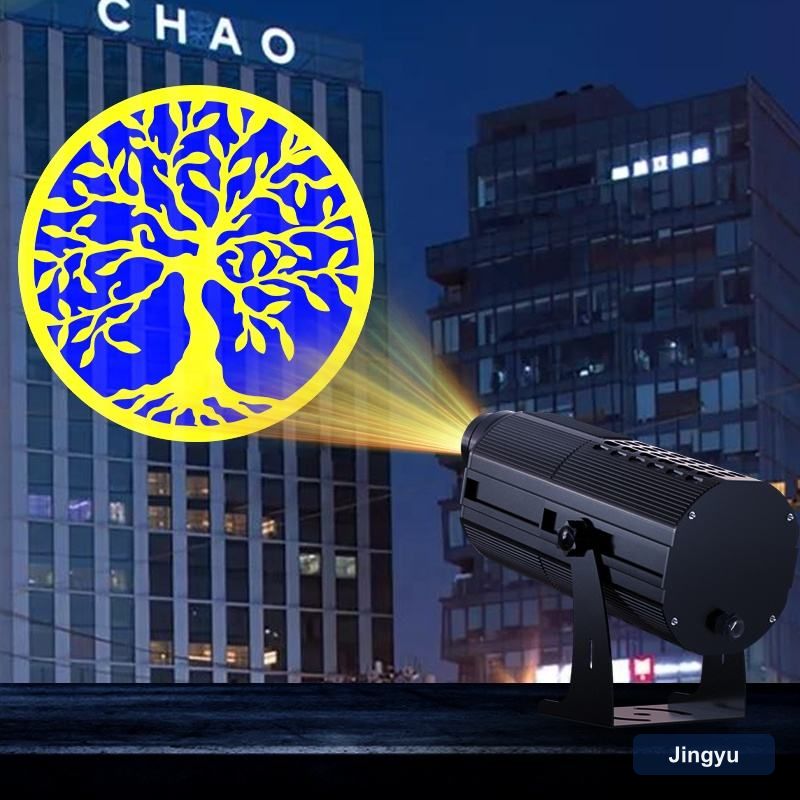200W Custom IP65 logo Night Projector Light for Store Advertising Building Facade Billboard With Remote Control