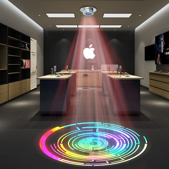 Embedded Gobo Projector Indoor Concealed Floor Guidelines Custom Pattern Signage Ceiling Advertising logo Projection Light