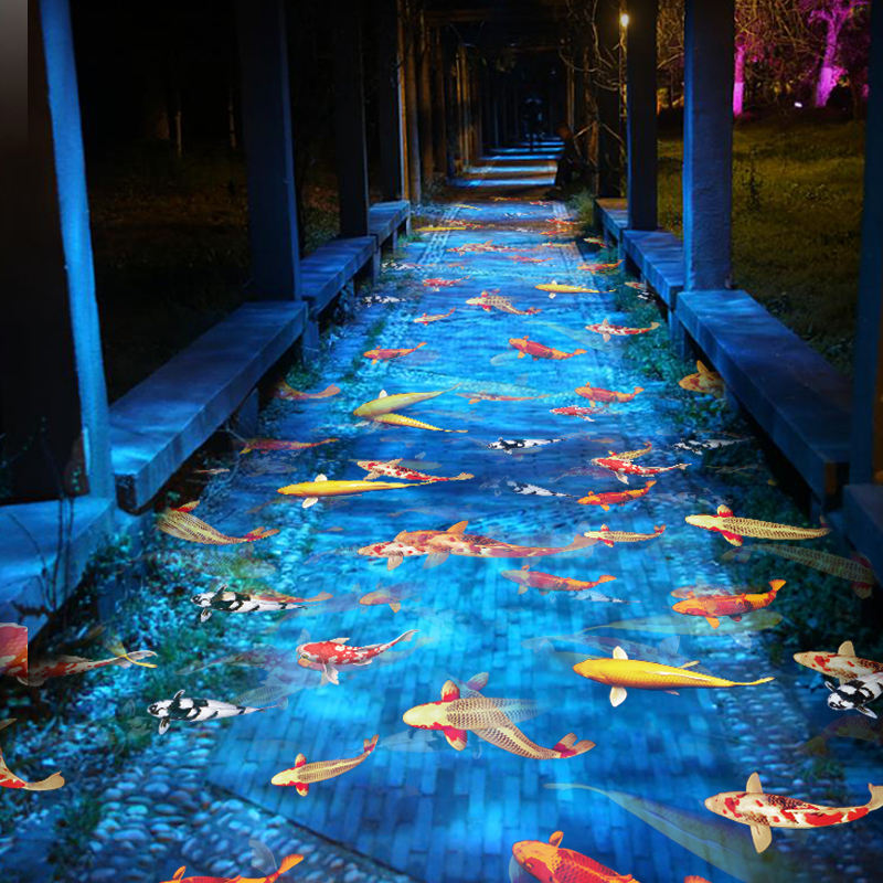 Gobo Projector Fly Bird Swim Fish Dynamic Effects Pattern Projection logo Projection Advertising Light
