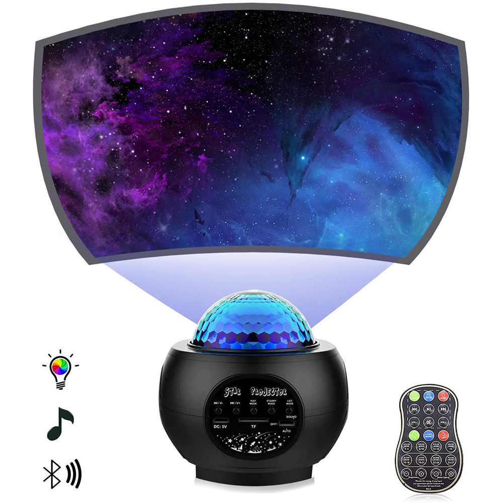 Star Projector, Starry Night Light for Bedroom, Smart LED Space Sky Starry Moving Ocean Wave Lamp With Remote Control