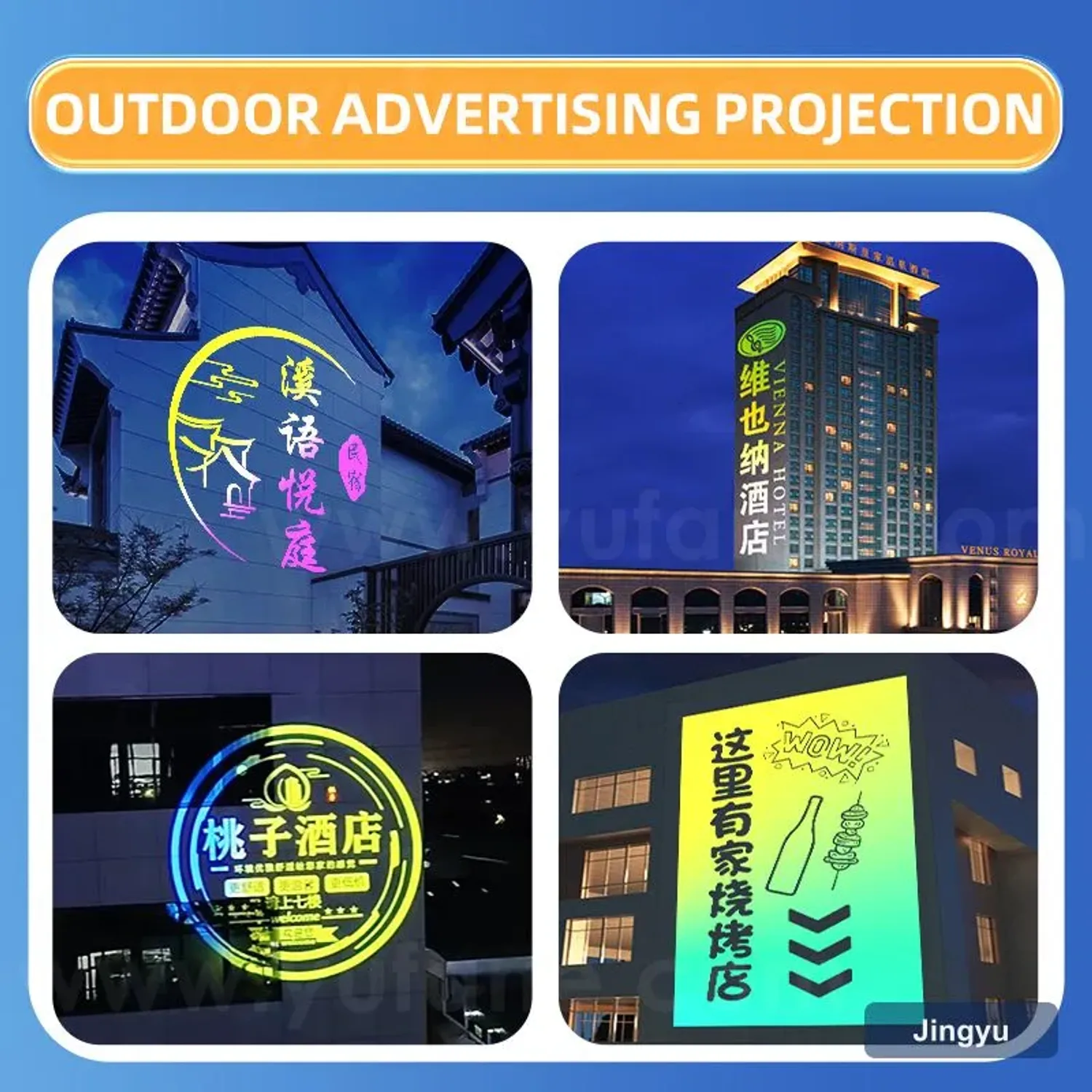 Dynamic Color Changing Water Pattern Light, LED Gobo Projector Light with Outdoor Waterproof IP67, for Wedding, Wall Decor, Advertising & DJ Stage Lighting — detail 6