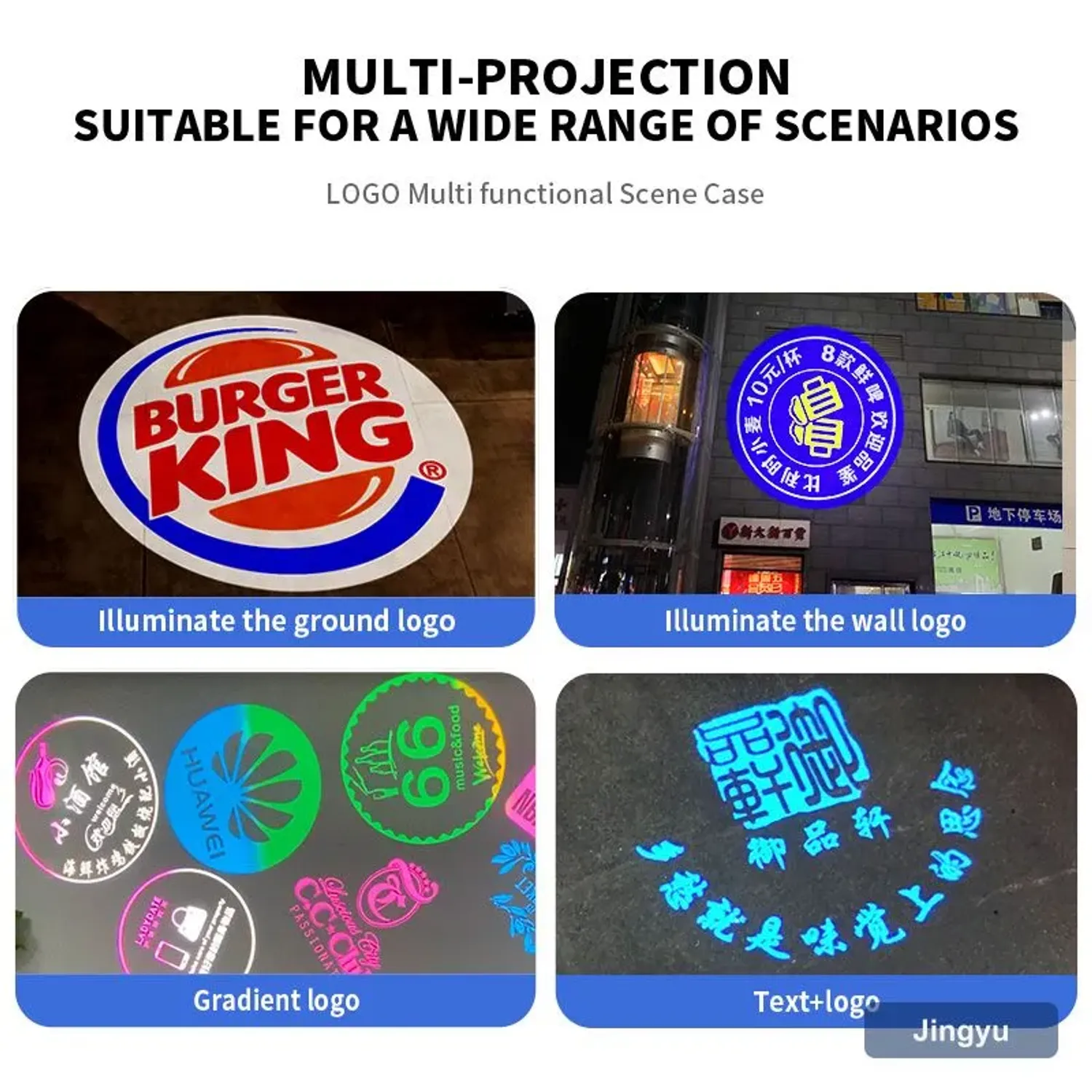 15W-100W Embedded Gobo Projector Indoor Concealed Floor Guidelines Custom Pattern Signage Ceiling Advertising logo Projection Light — detail 3