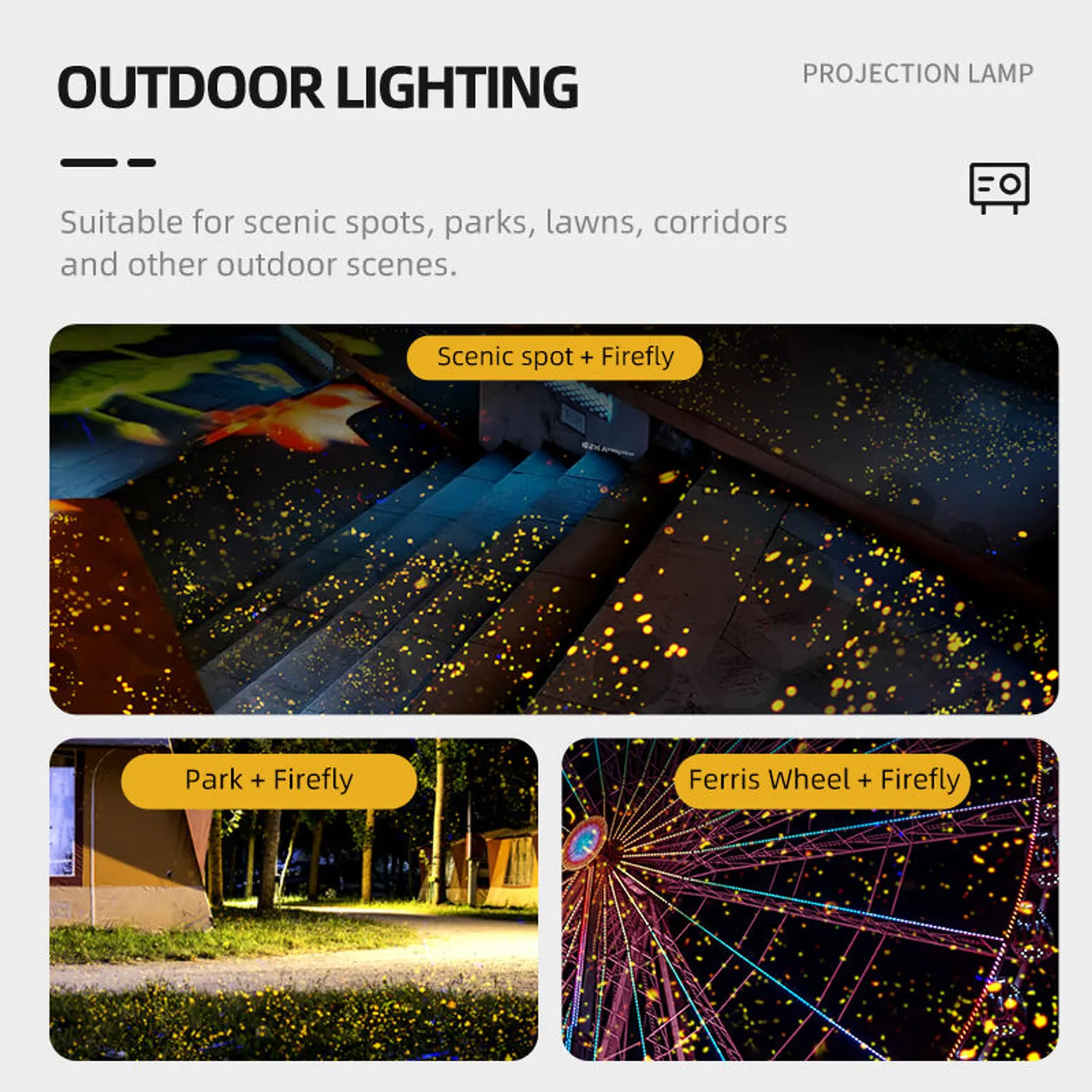 20W Dynamic Breathing Firefly Laser Projector, IP67 Waterproof Outdoor Firefly Light for Park Landscape & Event Atmosphere Lighting — detail 4