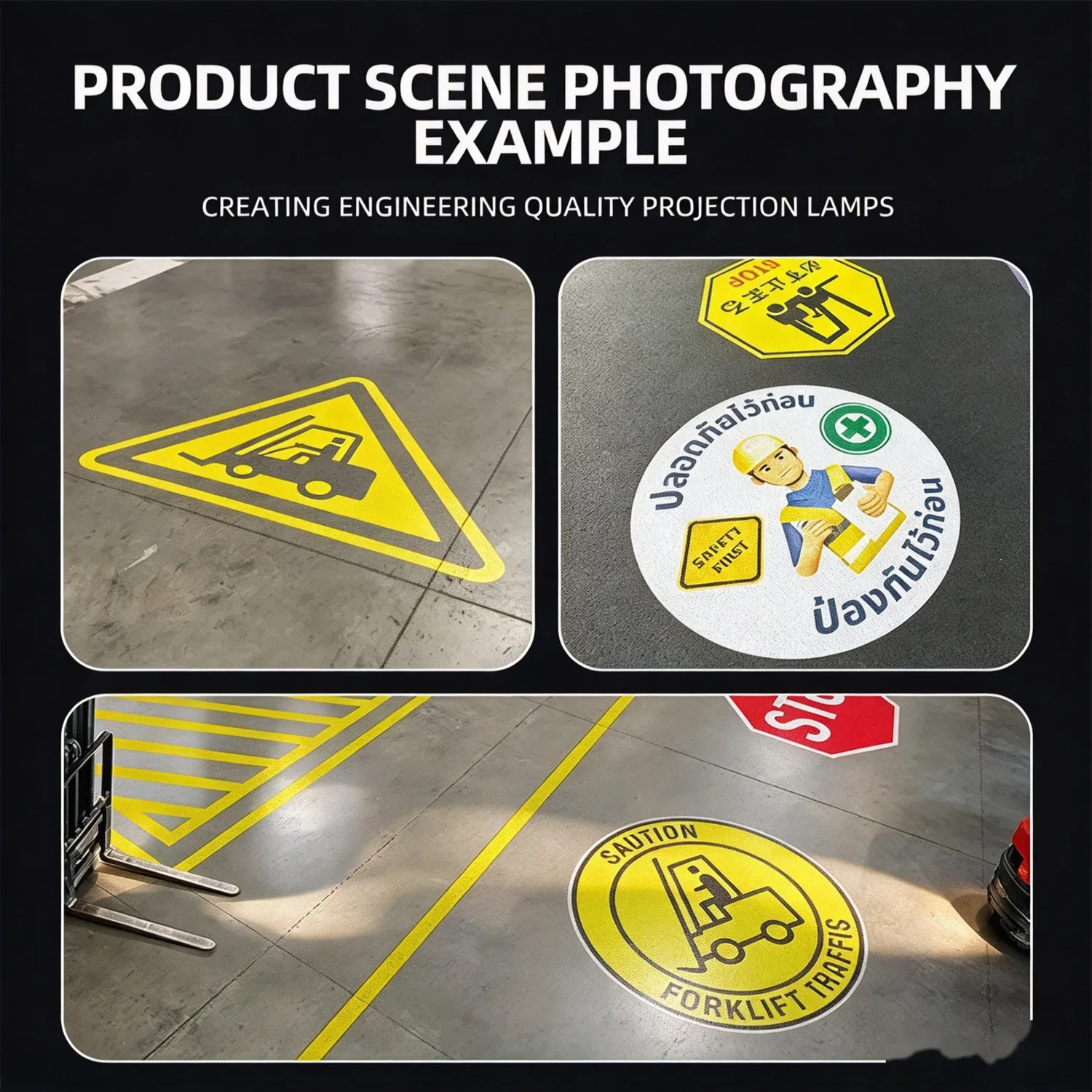 15W-110W Industrial Sensor Projection Light | Overhead Crane & Forklift Safety Warning Gobo Projector for Workshops — detail 4