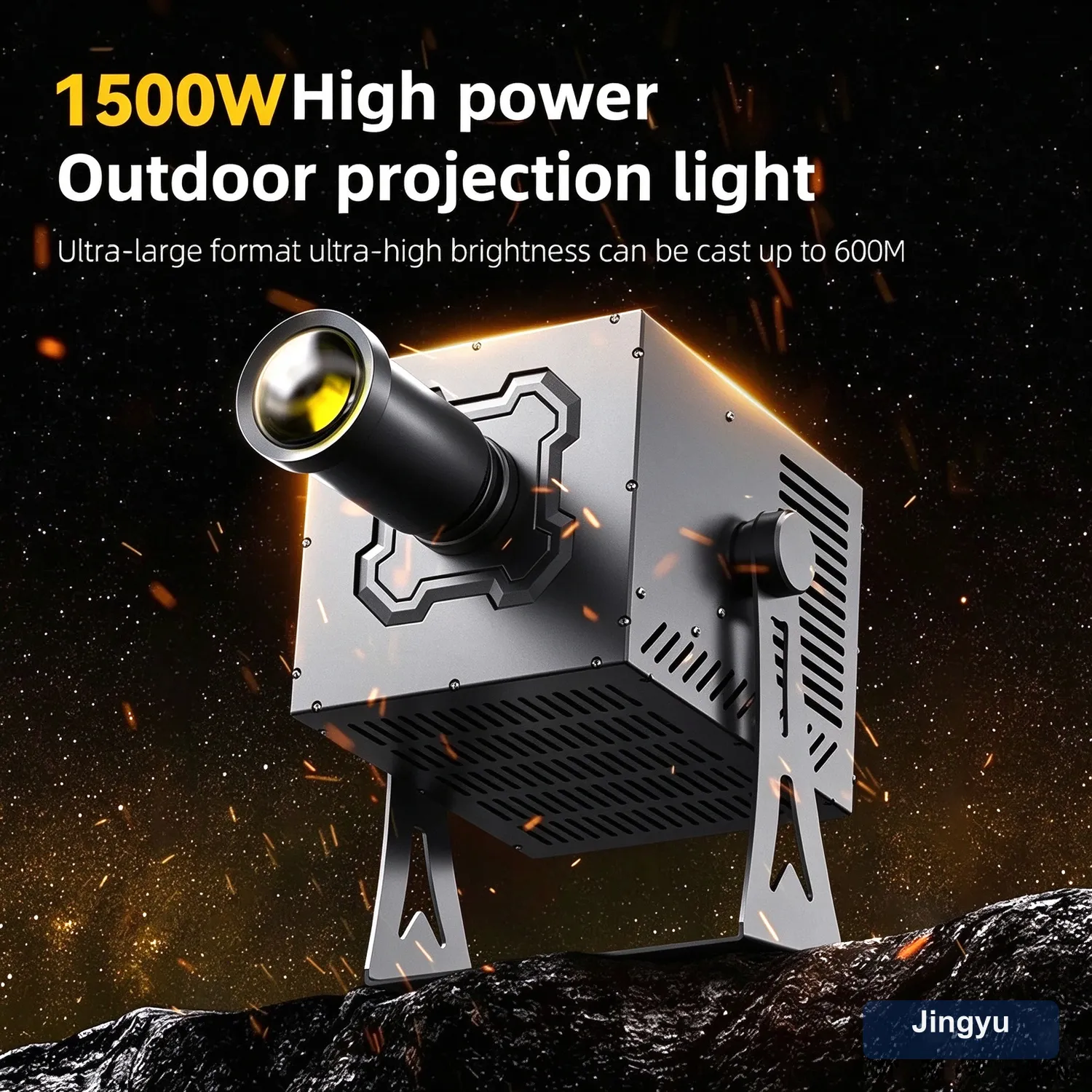1500W High-Power Outdoor Gobo Logo Projector, Industrial Advertising Pattern Projection Light for Building Wall Signage — detail 1