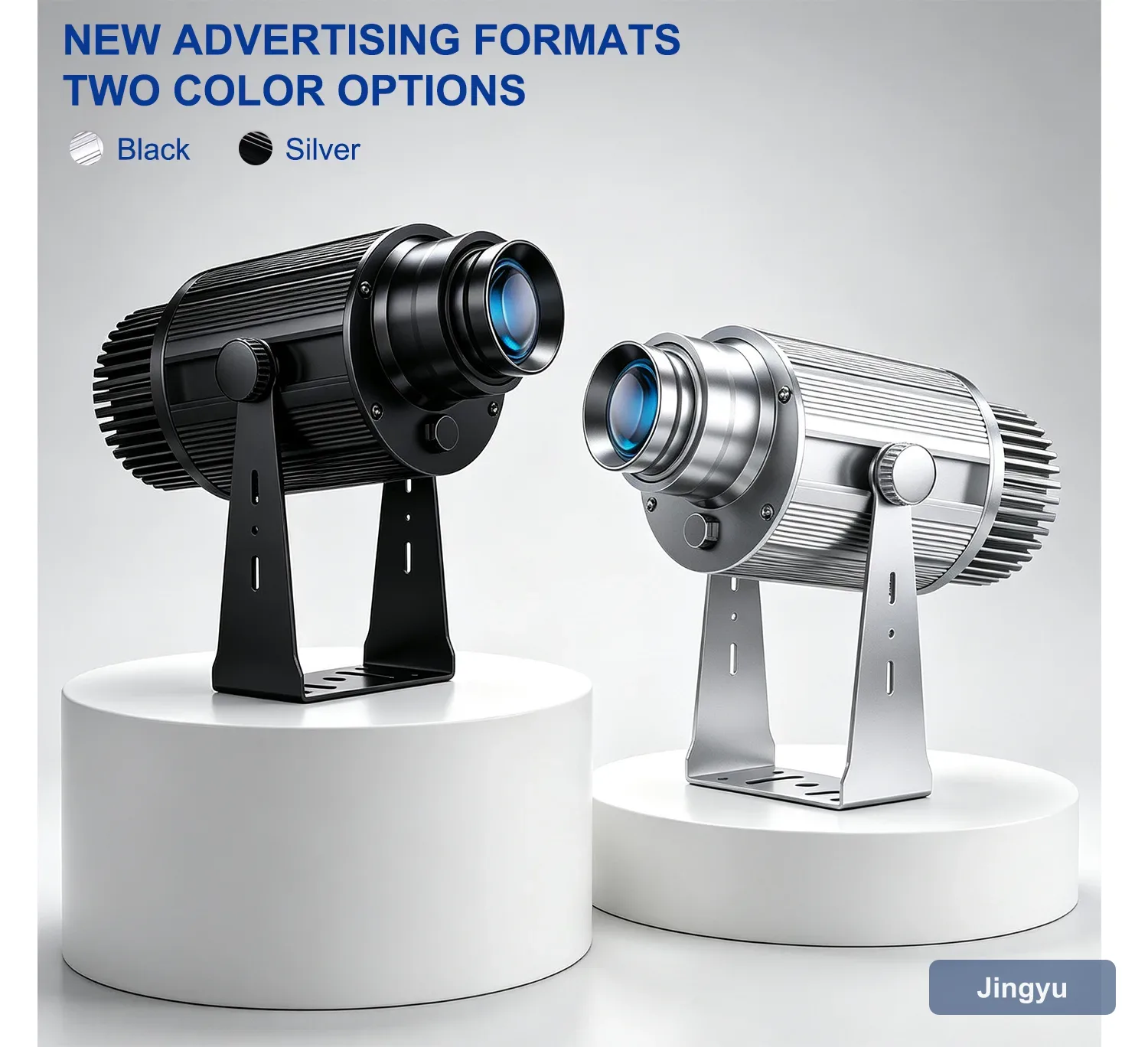 90W Super Bright Outdoor IP67 Gobo Projector, Custom Rotatable Logo Projection Lamp for Medium Commercial Ads — detail 1