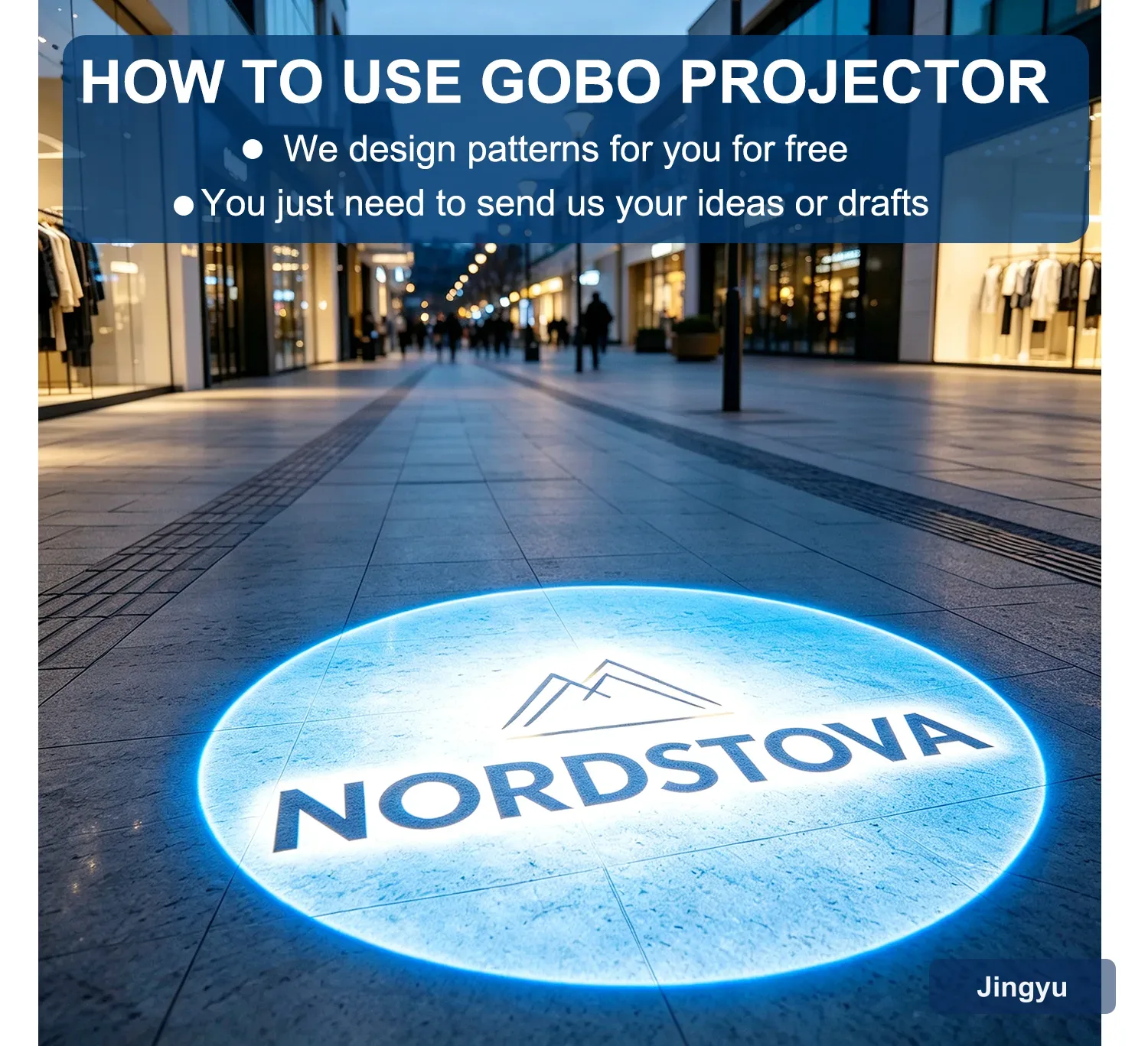 200W Super Bright IP65 Outdoor LED Gobo Projector, Custom Rotating Logo Projection for Events & Store Advertising — detail 2