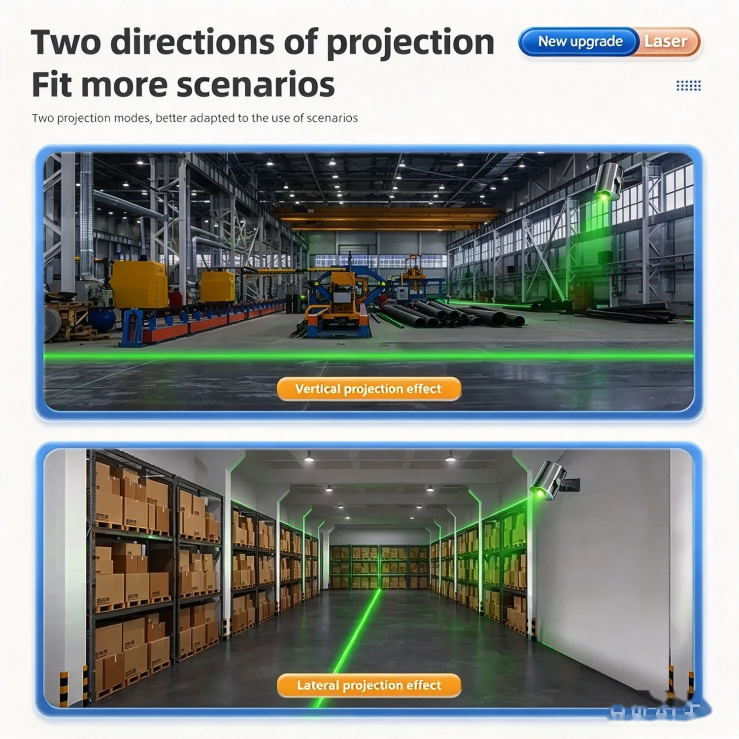 Laser Line Projection Light | Industrial Warning Sign Projector, Virtual Sidewalk & High-Bright Laser Spotlight — detail 4