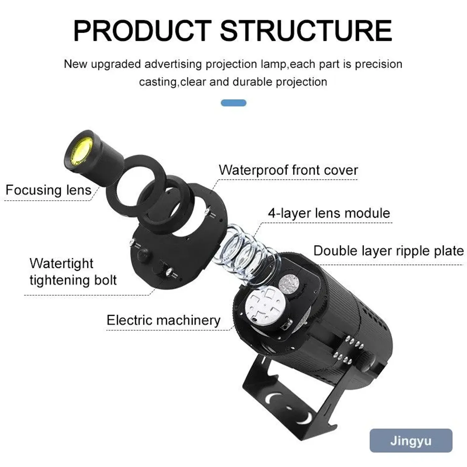Outdoor high power 160W 200W 300W dynamic water ripples projector/Led Water Wave Light Projector — detail 3