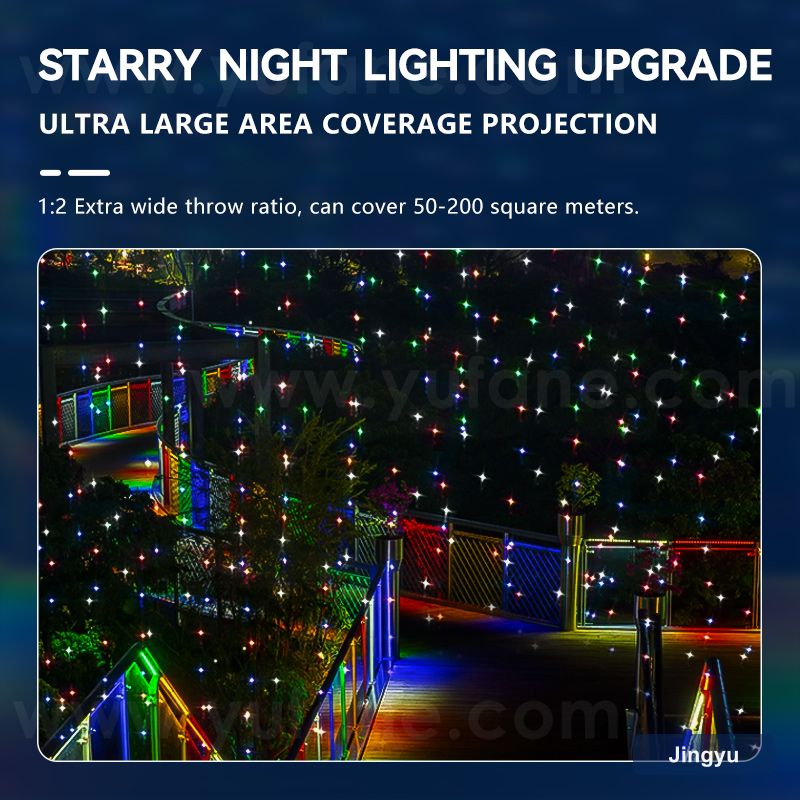 Dynamic Starry Night Projection Lamp Outdoor Atmosphere Project Lighting Park Starry Decoration Laser Light Gobo Projector view 2