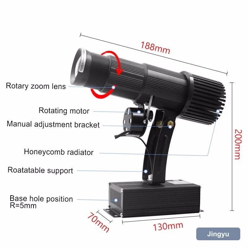 35W Aluminum Alloy Gobo Logo Projector HD Bright Indoor Wall Floor Entrance Advertising Light view 3