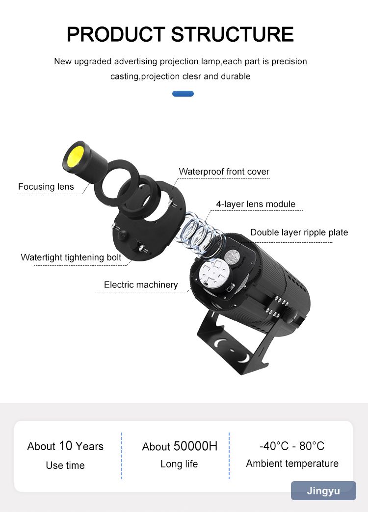New Launching 40W Water Wave Projector IP67 Waterproof Water Wave Light Projector Gobo Lights view 5