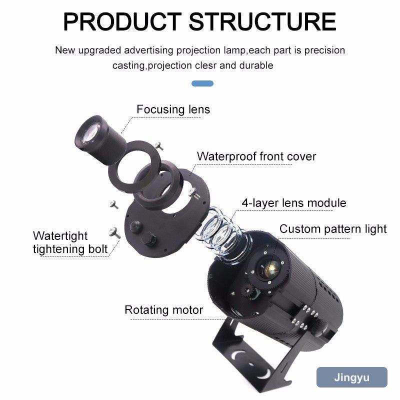 300W Outdoor Waterproof Dynamic Gobo Projector Advertising Gobo Projector Custom Logo on Floor Projector Light Decoration view 6