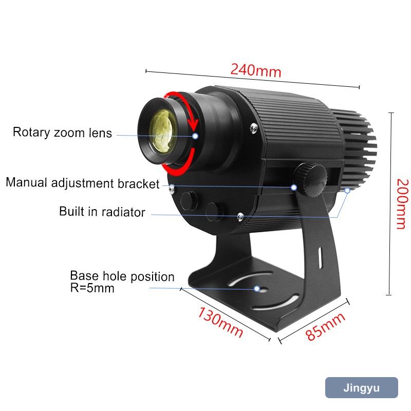 Professional Led Gobo logo Projector Outdoor 80w Dmx Water Effect Stage Light Projection kc Ce Certification view 6