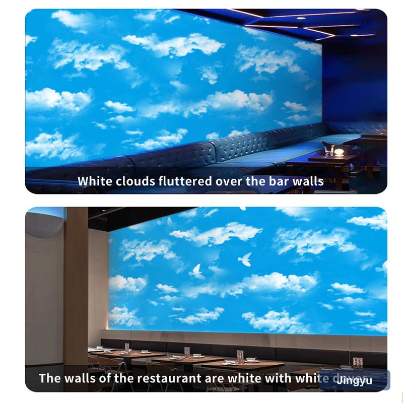 Blue Sky White Cloud Advertising Projection Light Outdoor Park Ground Floating Walking Map Creative logo Gobo Projector view 4