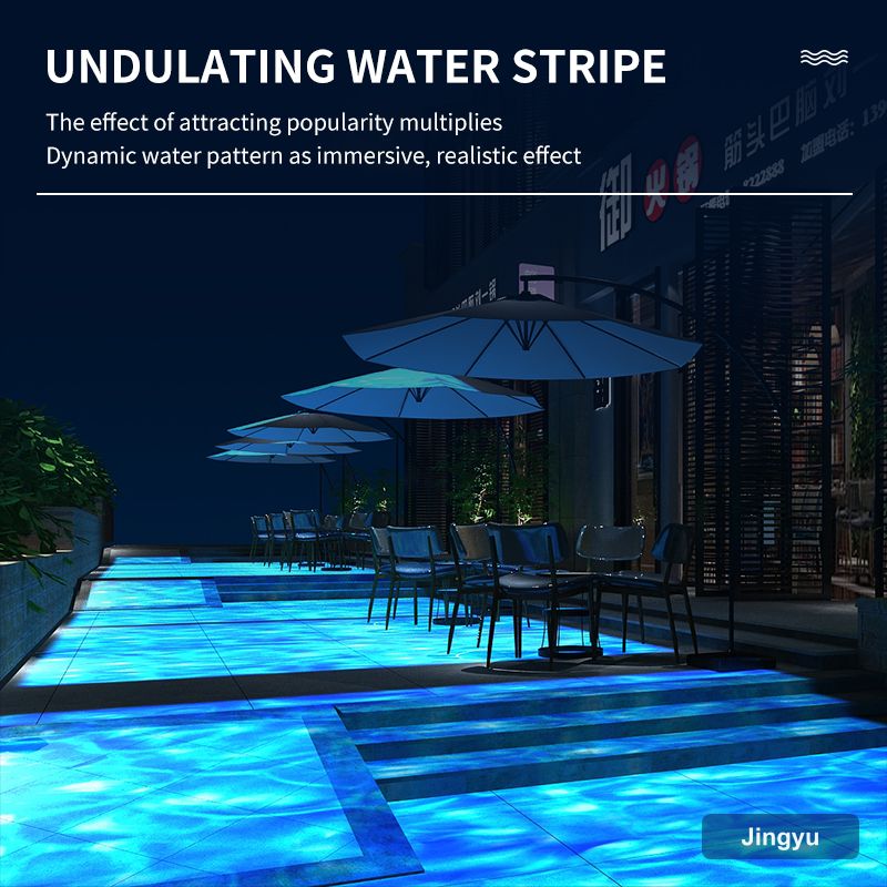 Outdoor Remote Control Decorative Blue Dynamic Water Wave Light Led Ocean Stage Ripple Lamp Advertisement logo Gobo Projector view 3