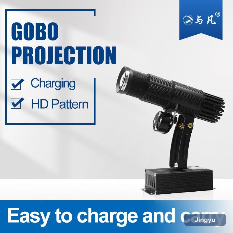 Hot Sale Customized Portable Rechargeable Battery LED HD Lens 15W Gobo Logo Projector Light With Manul Zoom & Adjustable Angle view 4
