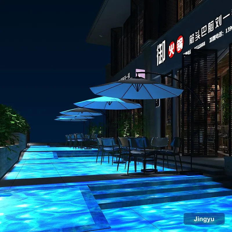 Outdoor Remote Control Decorative Blue Dynamic Water Wave Li