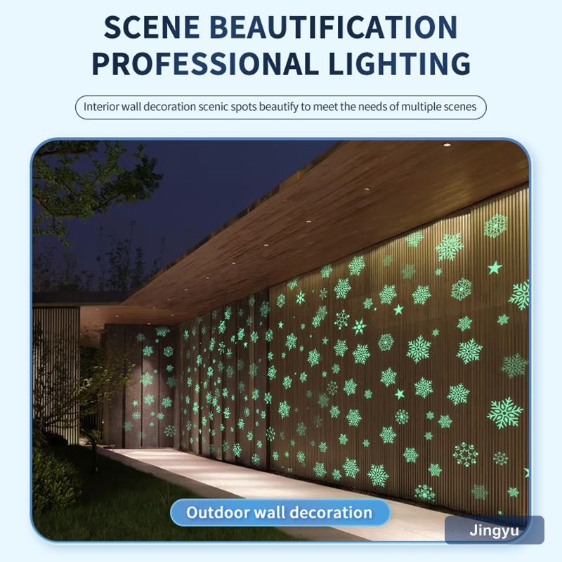 Outdoor Waterproof Christmas Holiday Landscape Decorative Lighting Snowflake LED Snowfall Projector Lamp Gobo Projector Lights view 5