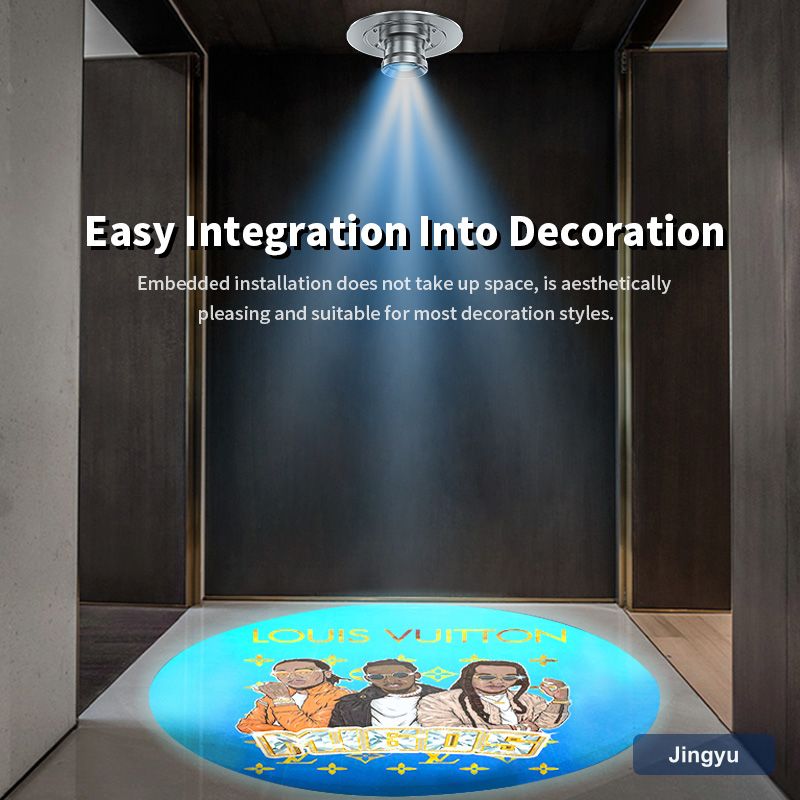 Custom Gobo Projector 20w Mini Ceiling Mount Floor logo Downlight Static Indoor Short Distance Led Advertising Image Spot Light