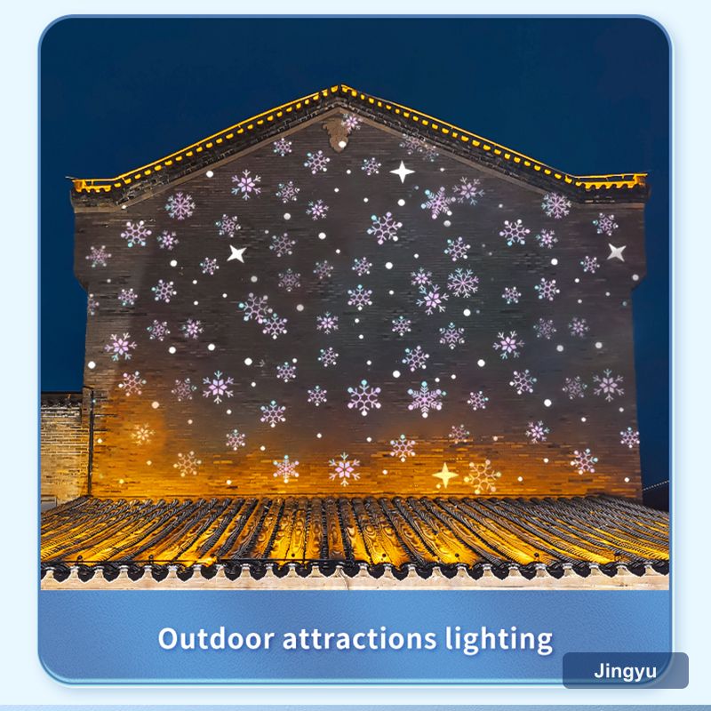 Outdoor Waterproof Christmas Holiday Landscape Decorative Lighting Snowflake LED Snowfall Projector Lamp Gobo Projector Lights view 6