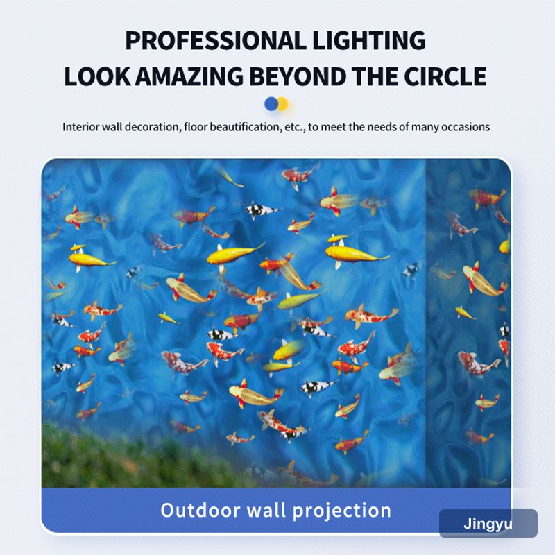 Gobo Projector Fly Bird Swim Fish Dynamic Effects Pattern Projection logo Projection Advertising Light view 3
