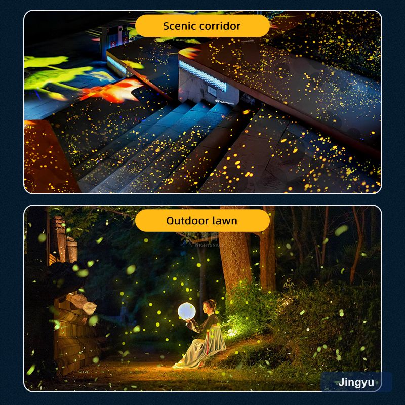 20W Dynamic Breathing Firefly Laser Projection Light Outdoor Waterproof Park Lighting Projection Gobo logo Projector view 3