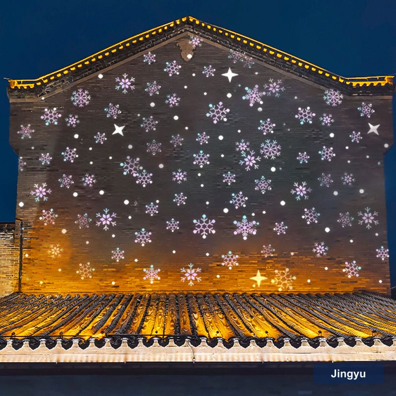 Outdoor Waterproof Christmas Holiday Landscape Decorative Lighting Snowflake LED Snowfall Projector Lamp Gobo Projector Lights view 2