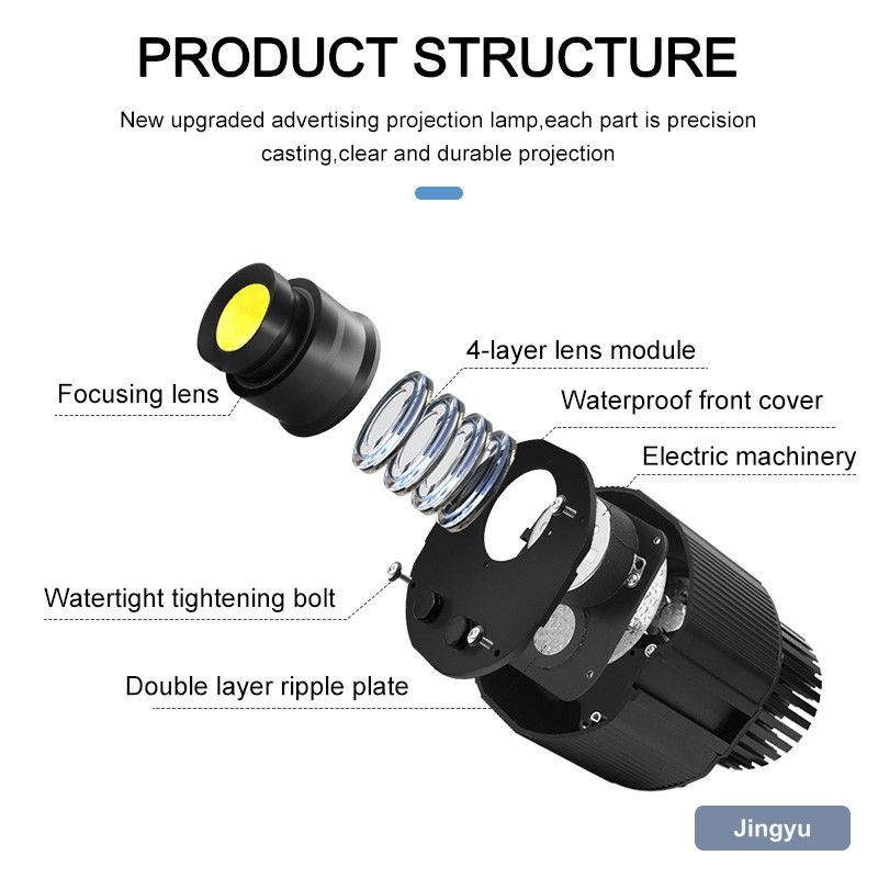 Outdoor Water Proof Super Clear Gobo Advertising Water Wave Light Watermark Wall Projector Machine view 6