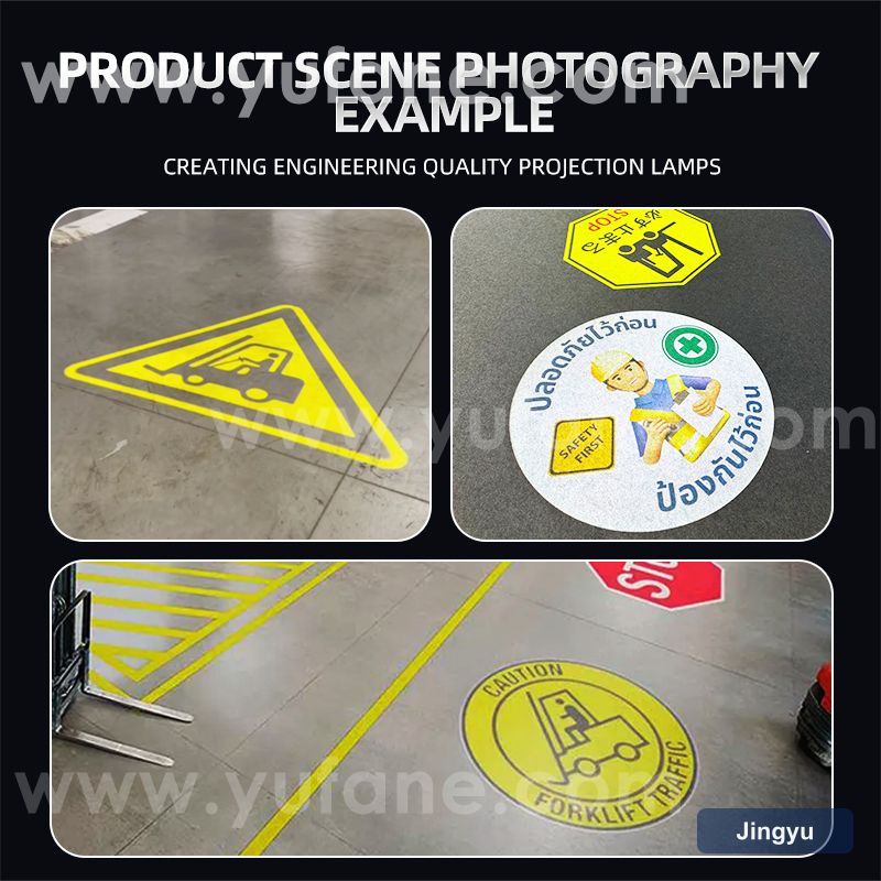 High Power Industrial Sensor Projection Light Overhead Crane Crane Safety Warning logo Workshop Forklift Gobo Projector view 3