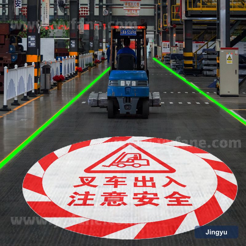 Industrial Laser Projection Lights Warning Signs Virtual Sidewalk Laser Line High Power High Bright Laser Spotlights view 3