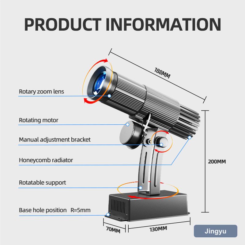 15W Gobo logo Projector Excellent Bright HD Pro Aluminum Alloy Non Waterproof Indoor Wall Floor Entrance Advertising Light view 4