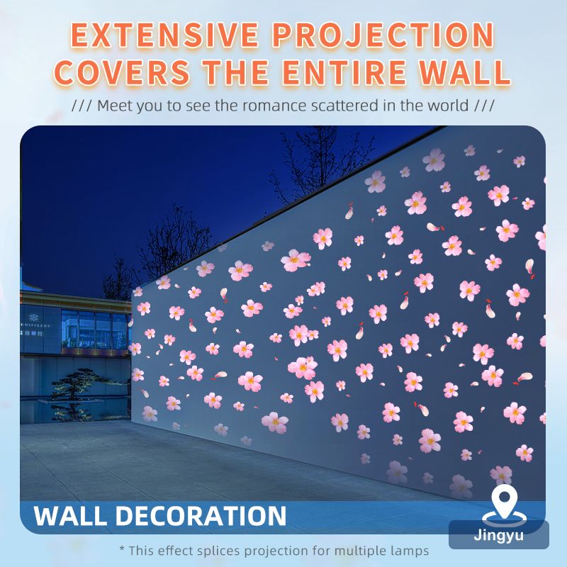 Outdoor Falling Flowers Dynamic Special Effects Projection Light Indoor Decoration Gobo logo Projector Advertising Light view 4