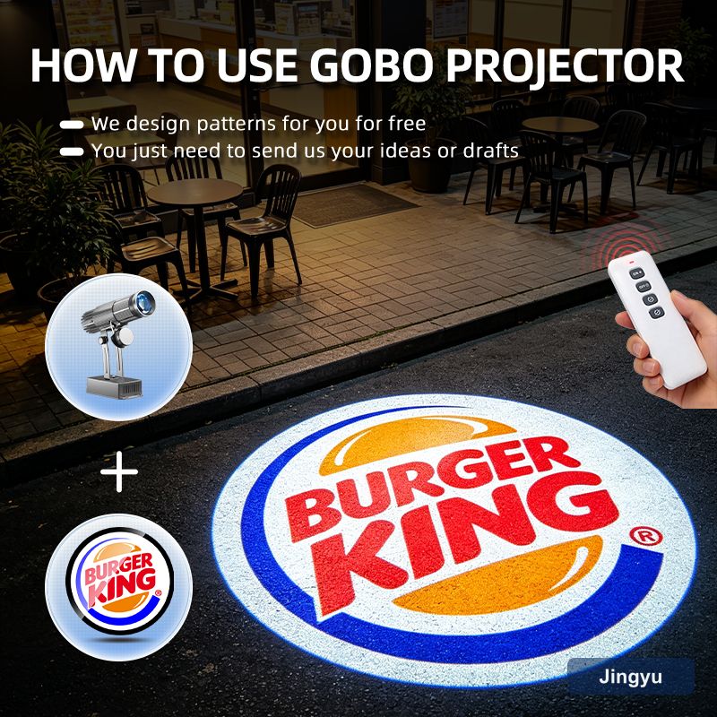 50W Gobo logo Projector Excellent Bright HD Pro Aluminum Alloy Non Waterproof Indoor Wall Floor Entrance Advertising Light view 2