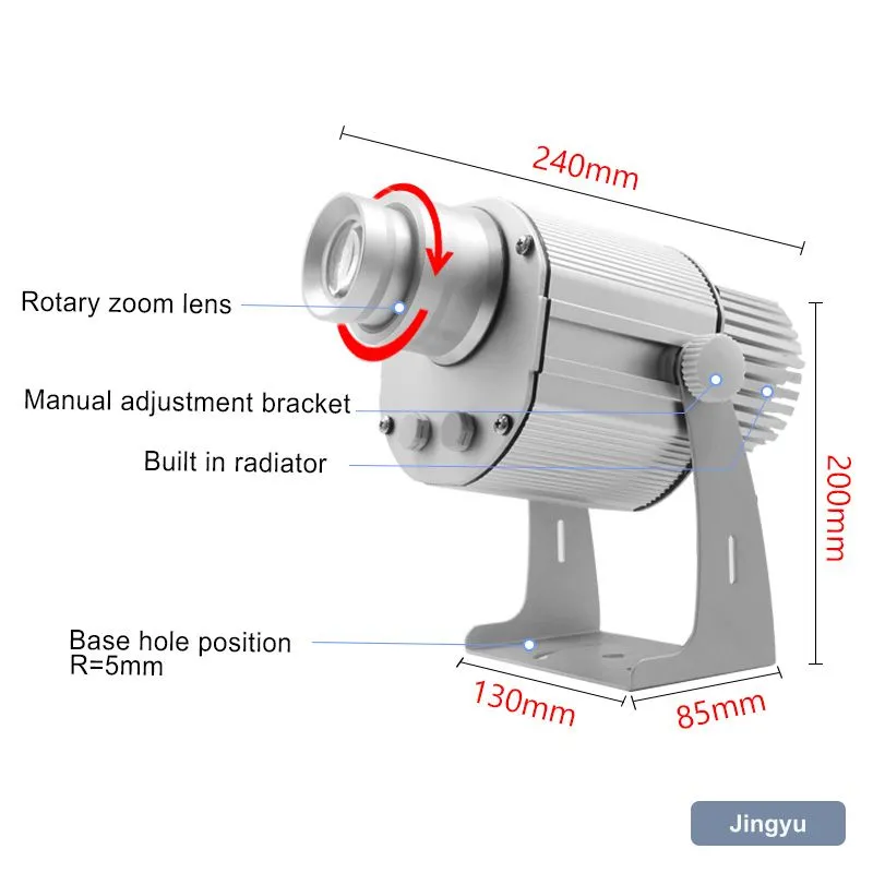 100W High Power Waterproof Outdoor LED Gobo Projector, Custom Rotating Logo Light for Plaza & Exhibition view 6