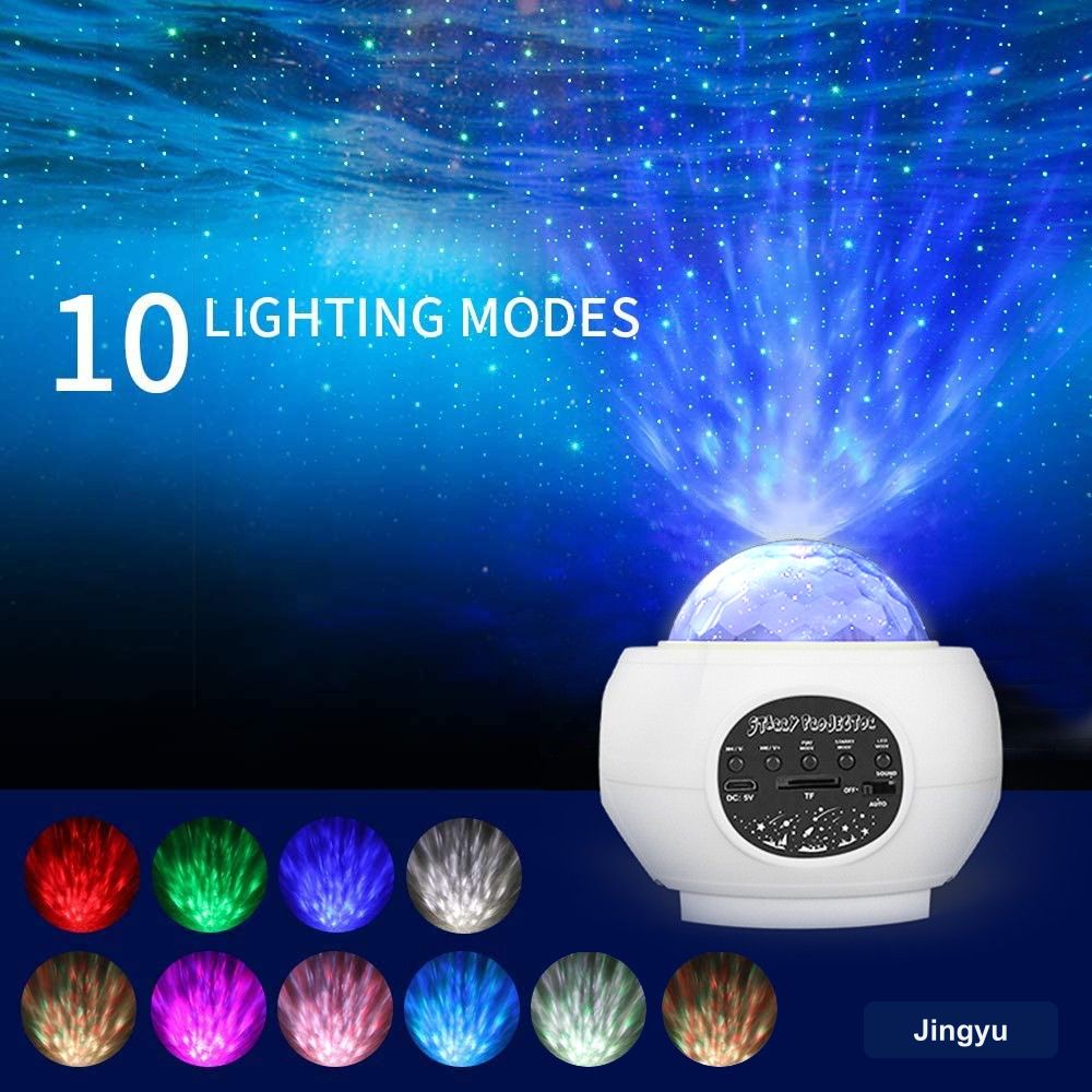 Star Projector, Starry Night Light for Bedroom, Smart LED Space Sky Starry Moving Ocean Wave Lamp With Remote Control view 2