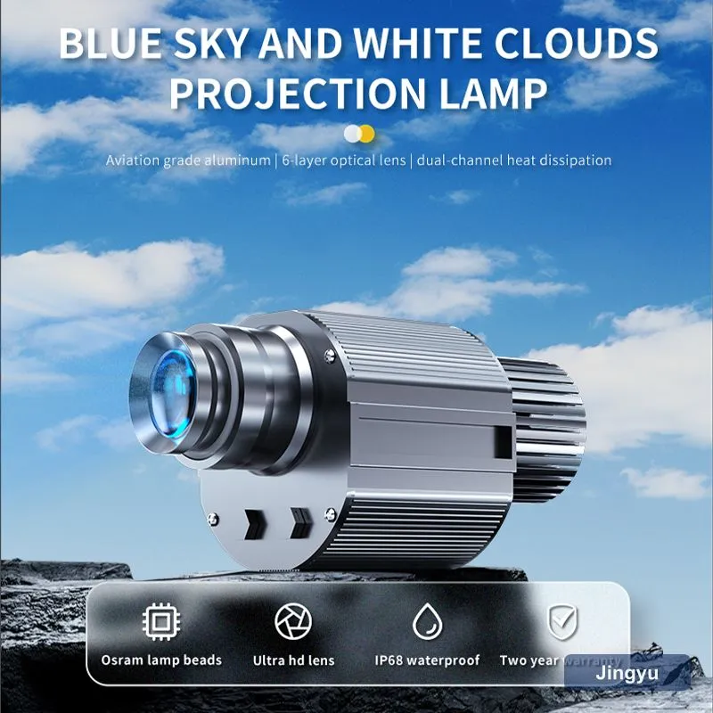 Blue Sky White Cloud Advertising Projection Light Outdoor Park Ground Floating Walking Map Creative logo Gobo Projector view 3