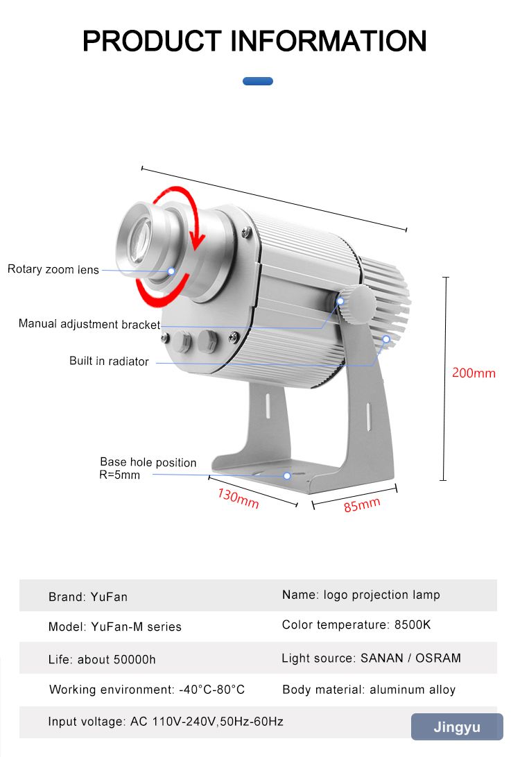 80W-100W Customized 4 Images Flashing Gobo Light Rotary Slide Images logo Projector for Christmas Decoration view 6