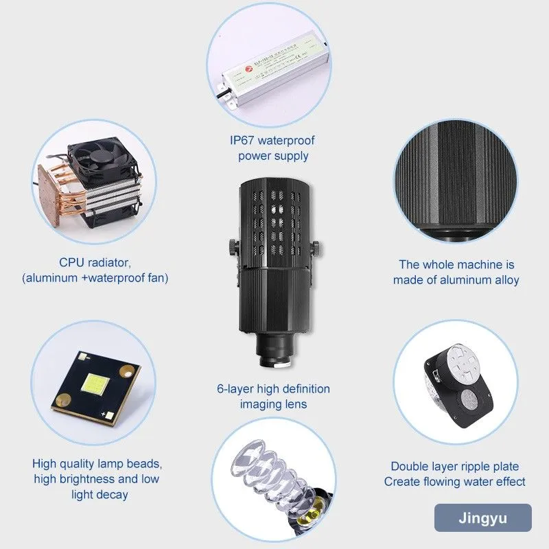 Outdoor high power 160W 200W 300W dynamic water ripples projector/Led Water Wave Light Projector view 4