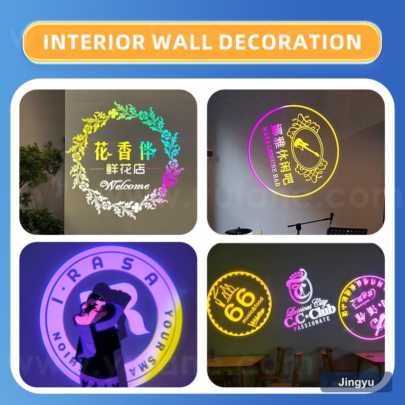 Smart Custom Laser logo 4 Pattern Changing Gobo Projector Restaurant Decoration Outdoor Wedding Led Advertising Lights view 5