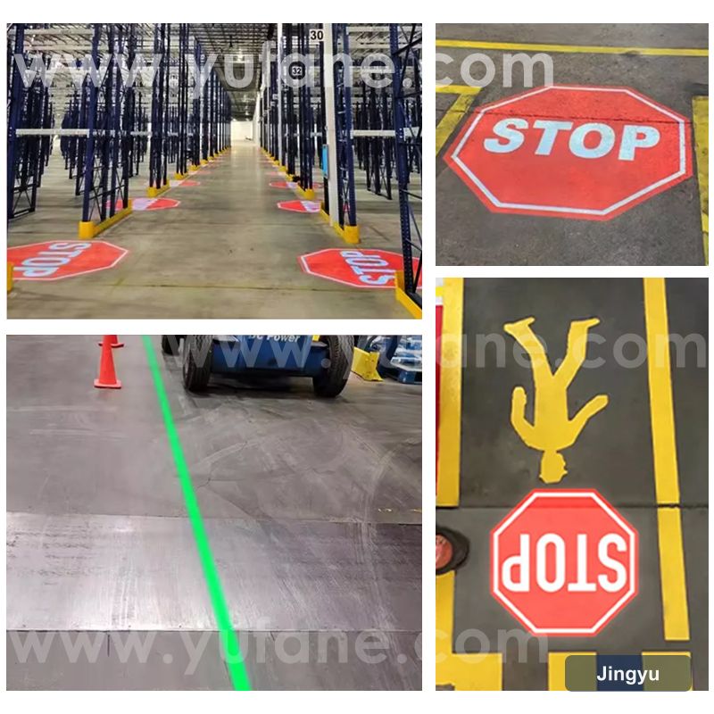 Industrial Laser Projection Lights Warning Signs Virtual Sidewalk Laser Line High Power High Bright Laser Spotlights view 4