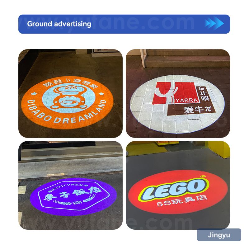 Seven Figure Rotating Advertising Projector Light Outdoor IP67 Waterproof Ground Signboard Custom Gobo logo Projector view 6