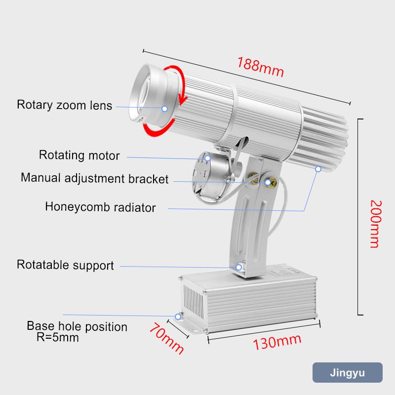 Hot Sale 15W Silver Customized Led Indoor Christmas Decoration Advertisement Gobo Logo Projector view 4