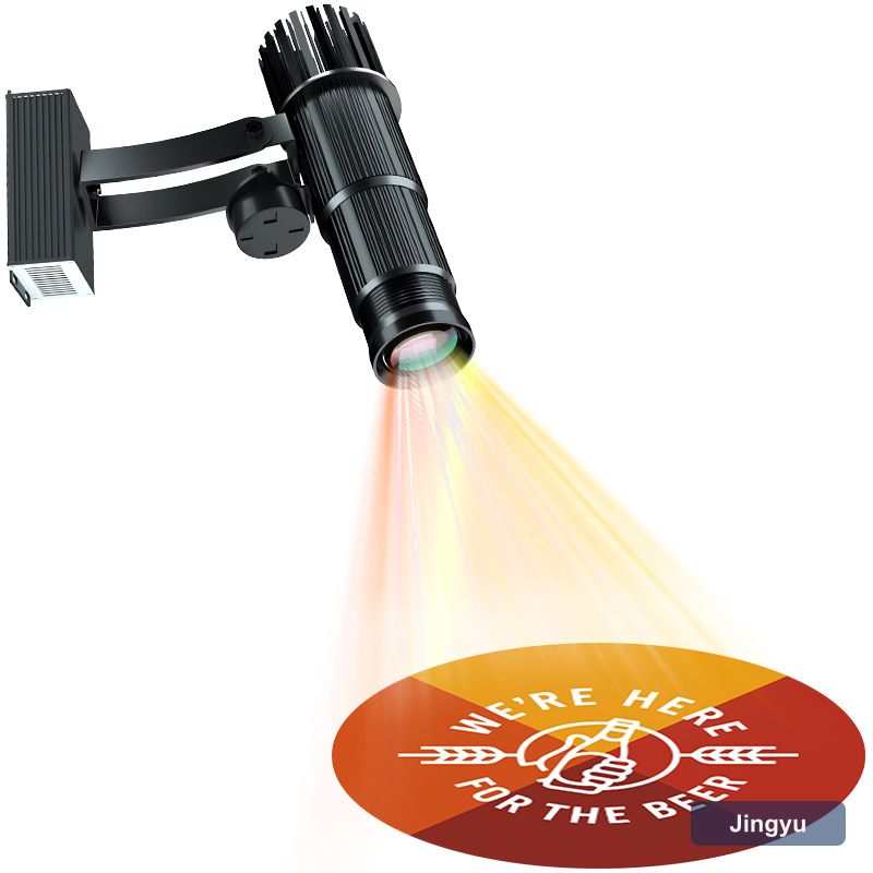 Hot Sale Customized Portable Rechargeable Battery LED HD Lens 15W Gobo Logo Projector Light With Manul Zoom & Adjustable Angle